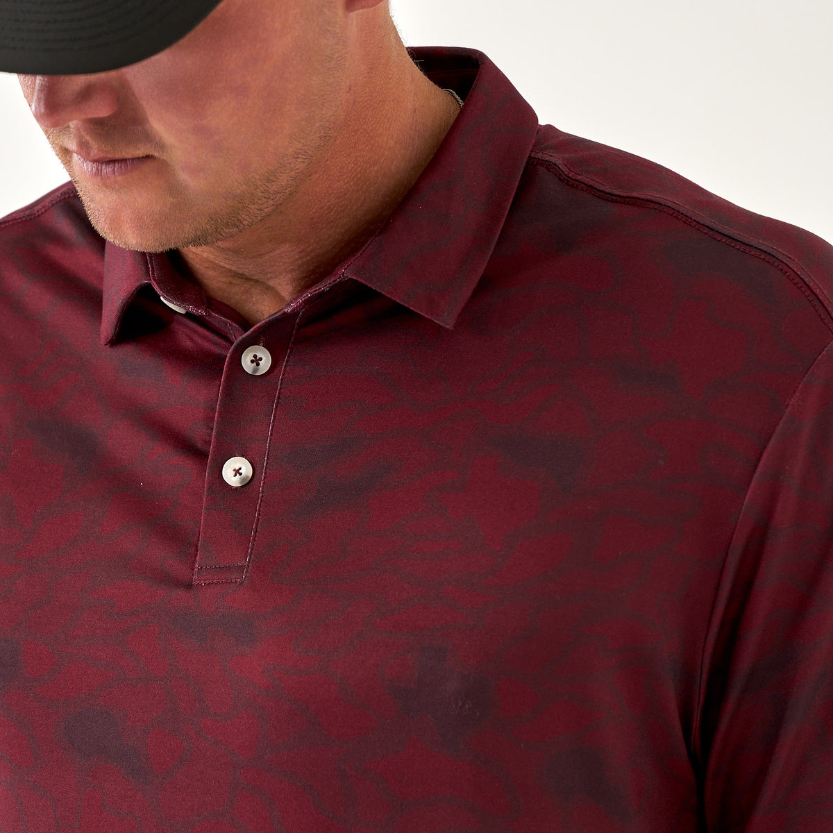 Performance Polo - Maroon Texas Camo