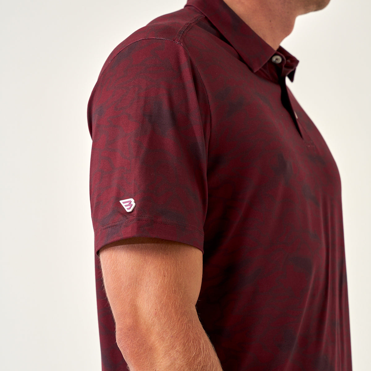 Performance Polo - Maroon Texas Camo