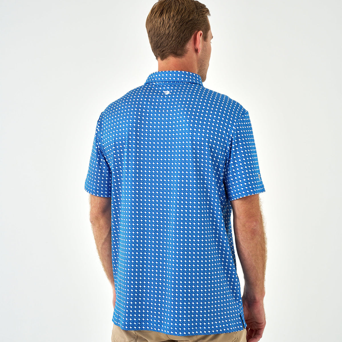 Performance Polo - Texas Blue & White