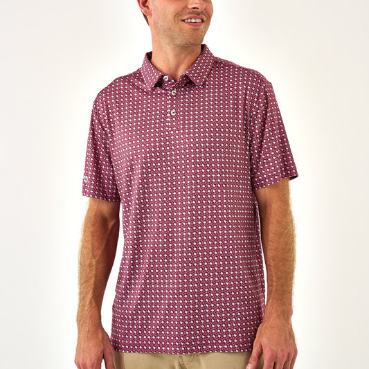 Father and Son Bundle - Performance Polo - Texas Maroon & Grey