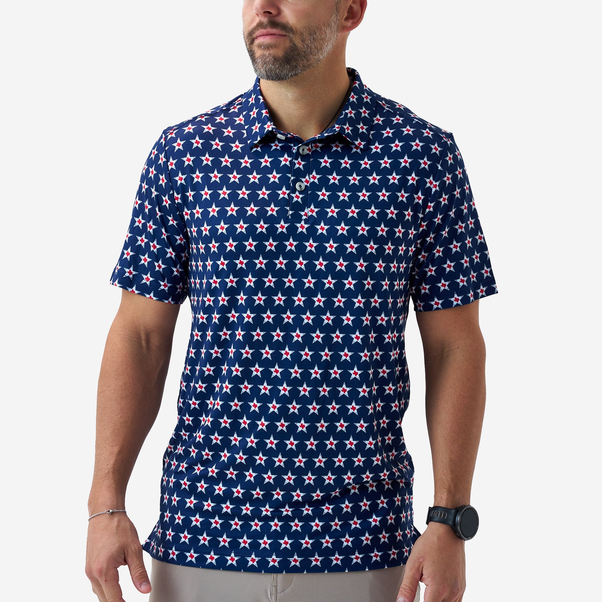 Texas Vintage Navy Performance Polo | BURLEBO