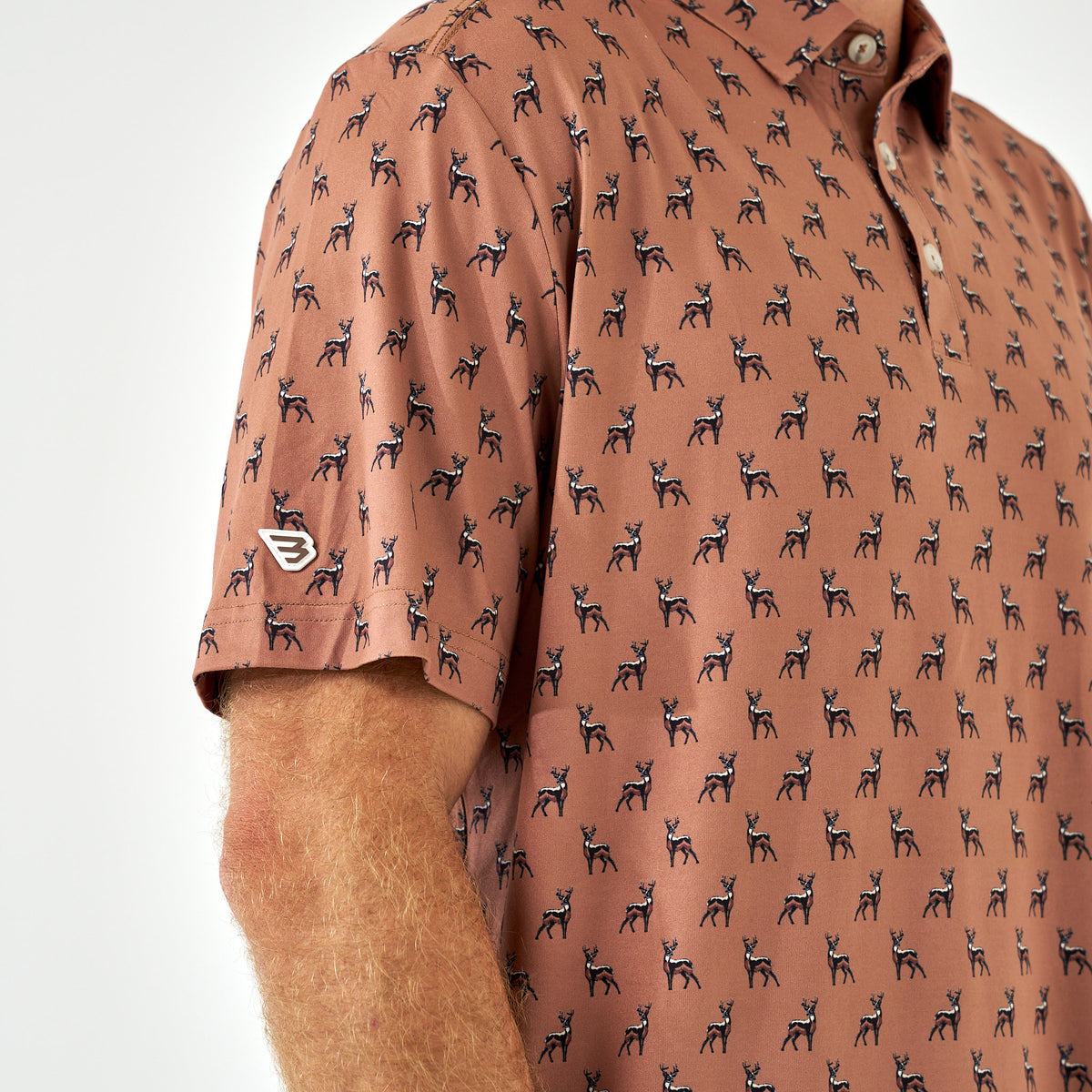 Performance Polo - Whitetail Deer - Brown