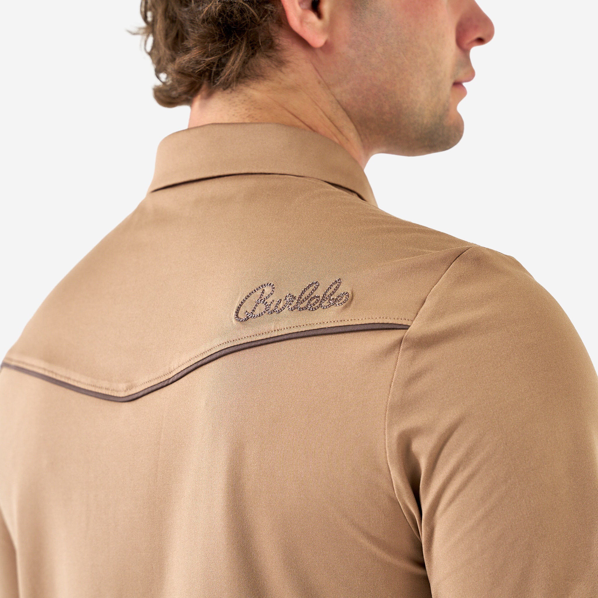 Pearl Snap Performance Polo - Mallards - Khaki – BURLEBO