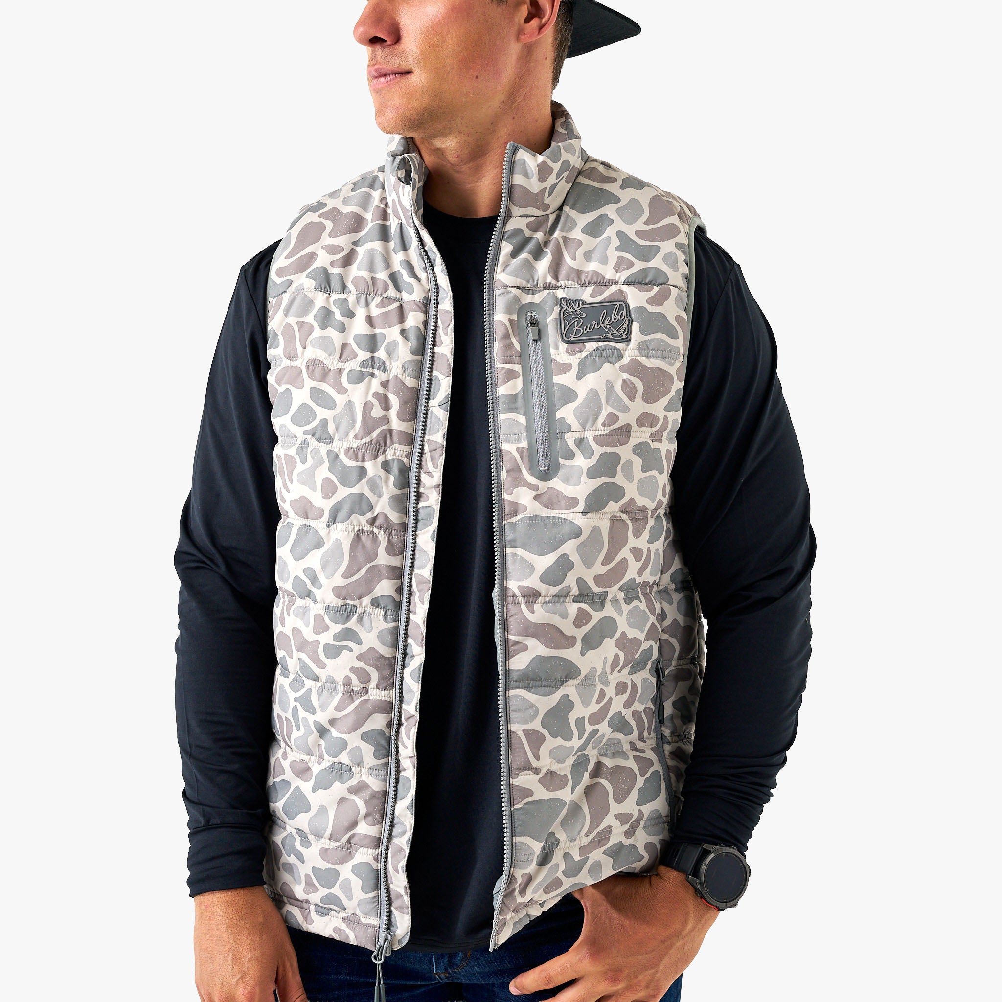 Classic Deer Camo Puffer Vest | Outdoor Layer | BURLEBO