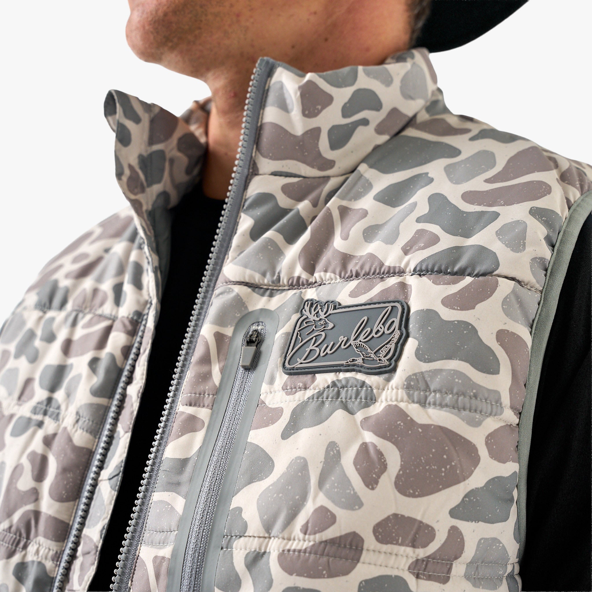 Classic Deer Camo Puffer Vest | Outdoor Layer | BURLEBO
