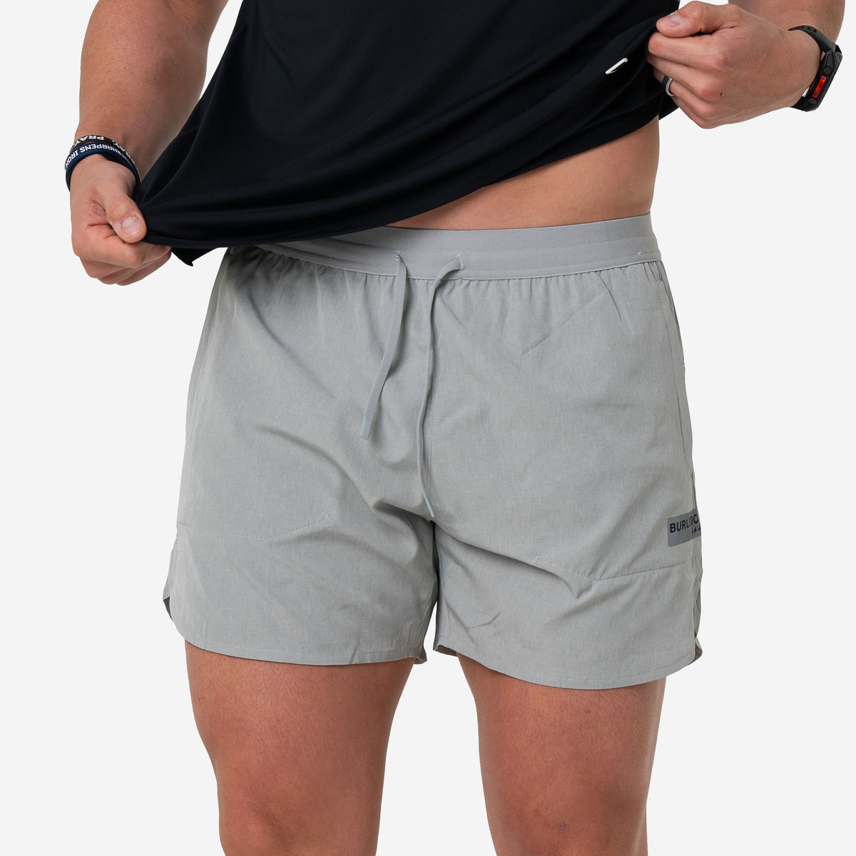 Training Short - Heather Light Grey