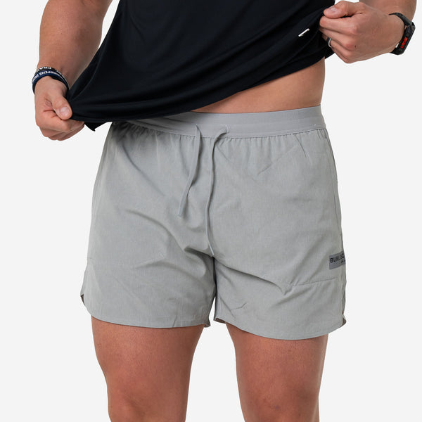 Heather Light Grey Training Short | BURLEBO