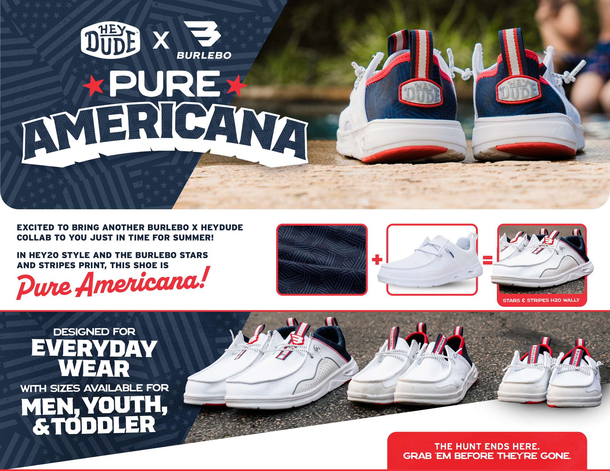 hey dude boris eco tobacco HEYDUDE Mens Wally Americana Hey20 BURLEBO USA Shoe, 13 On System with elastic laces Ultralight outsole Leather HEYDUDE Men's HEYDUDE X BURLEBO