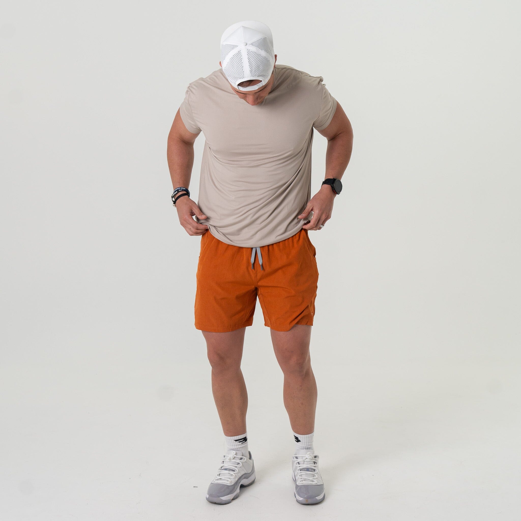 orange camo basketball shorts