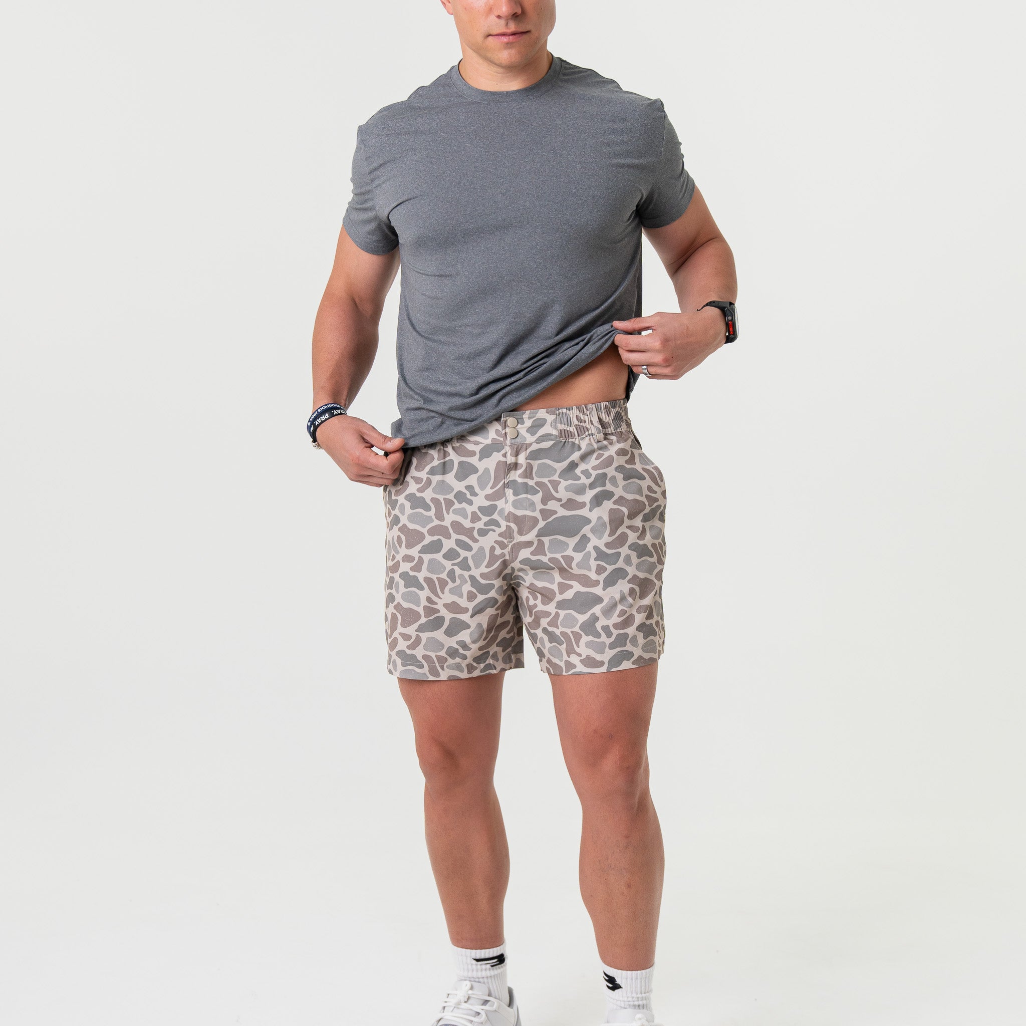 Everyday Short - Classic Deer Camo - Grey Pocket – BURLEBO Everyday Short - Classic Deer Camo - Grey Pocket – BURLEBO