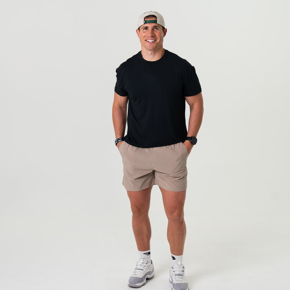 Burlebo- Youth Everyday Short - Light Khaki - American Flag Pocket main image 1