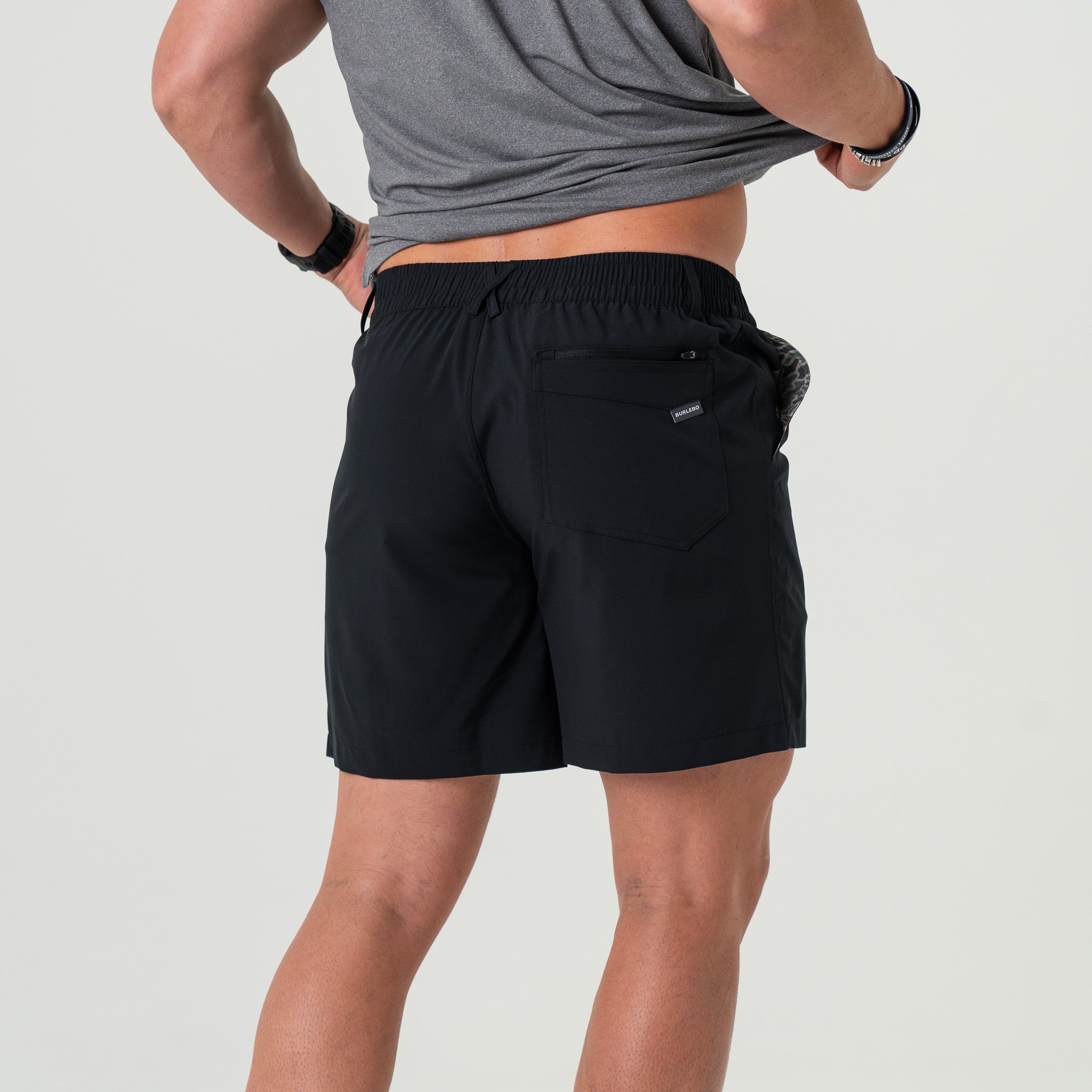 安いそれに目立つ Duck Retro - Black Matte - Short Everyday Camo BURLEBO – Pocket ウォーキング・ランニングウェア