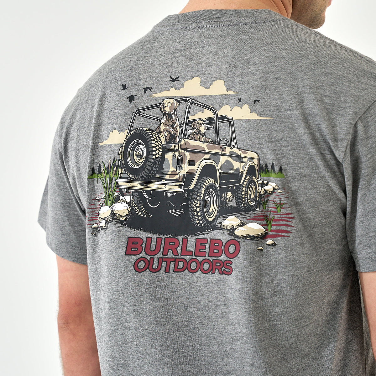 Short Sleeve Tee - Off Road Bronco - Dark Heather Grey