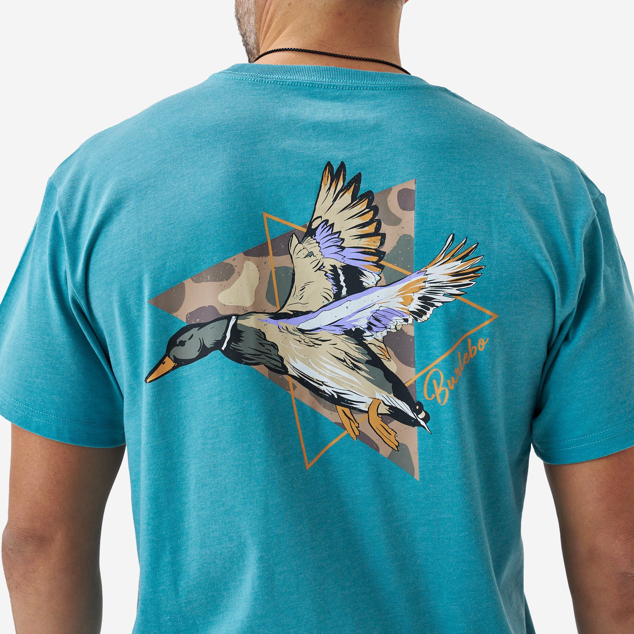 Triangle Duck Short Sleeve Tee - Pintail Triangle Duck - Cyan – BURLEBO