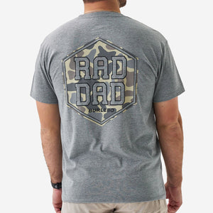 Short Sleeve Tee - Rad Dad Deer Camo - Dark Heather Grey