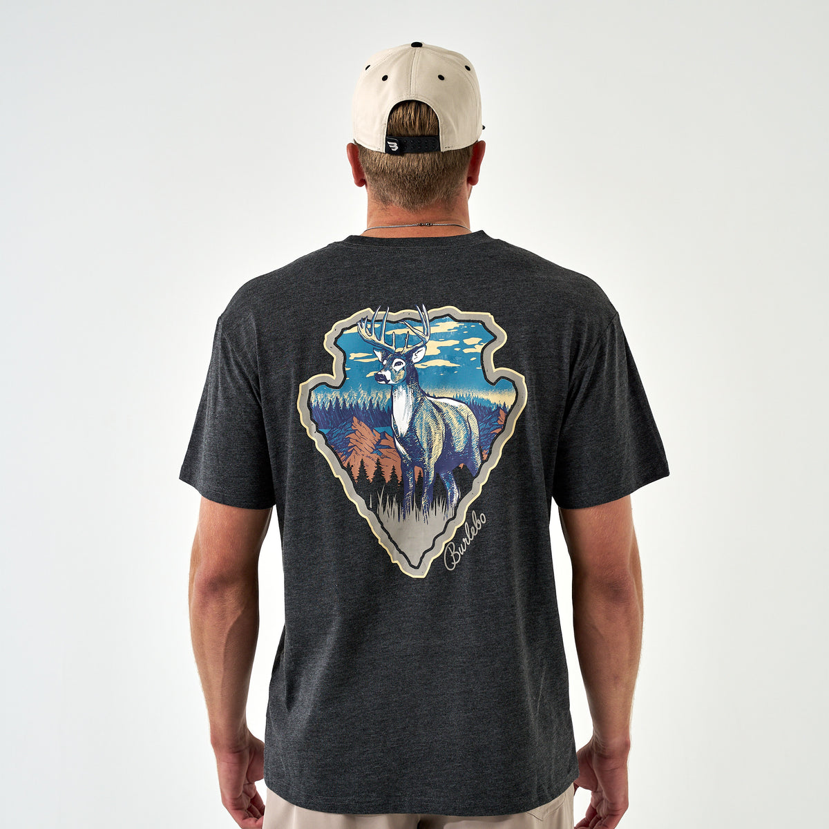 Short Sleeve Tee - Whitetail Season - Heather Black