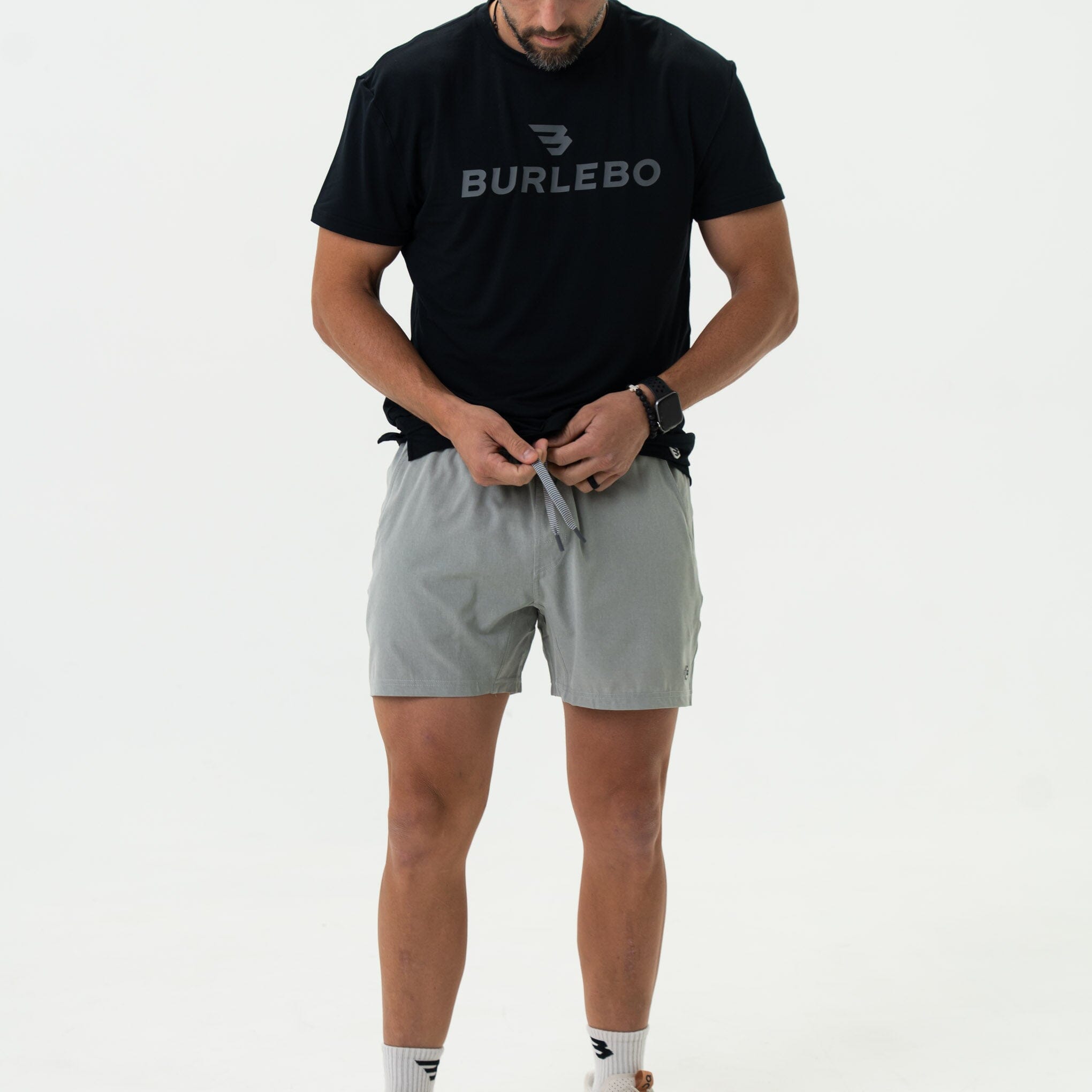 Light Grey Athletic Shorts - Mayan Liner | BURLEBO