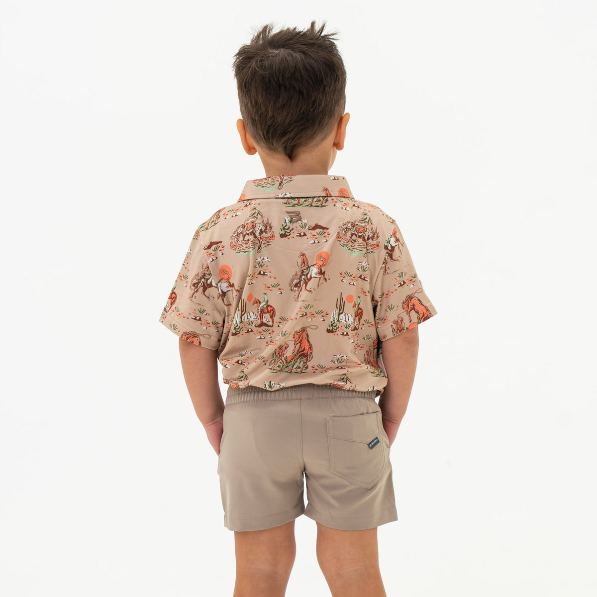 Youth Performance Polo - Cowboy Up Khaki