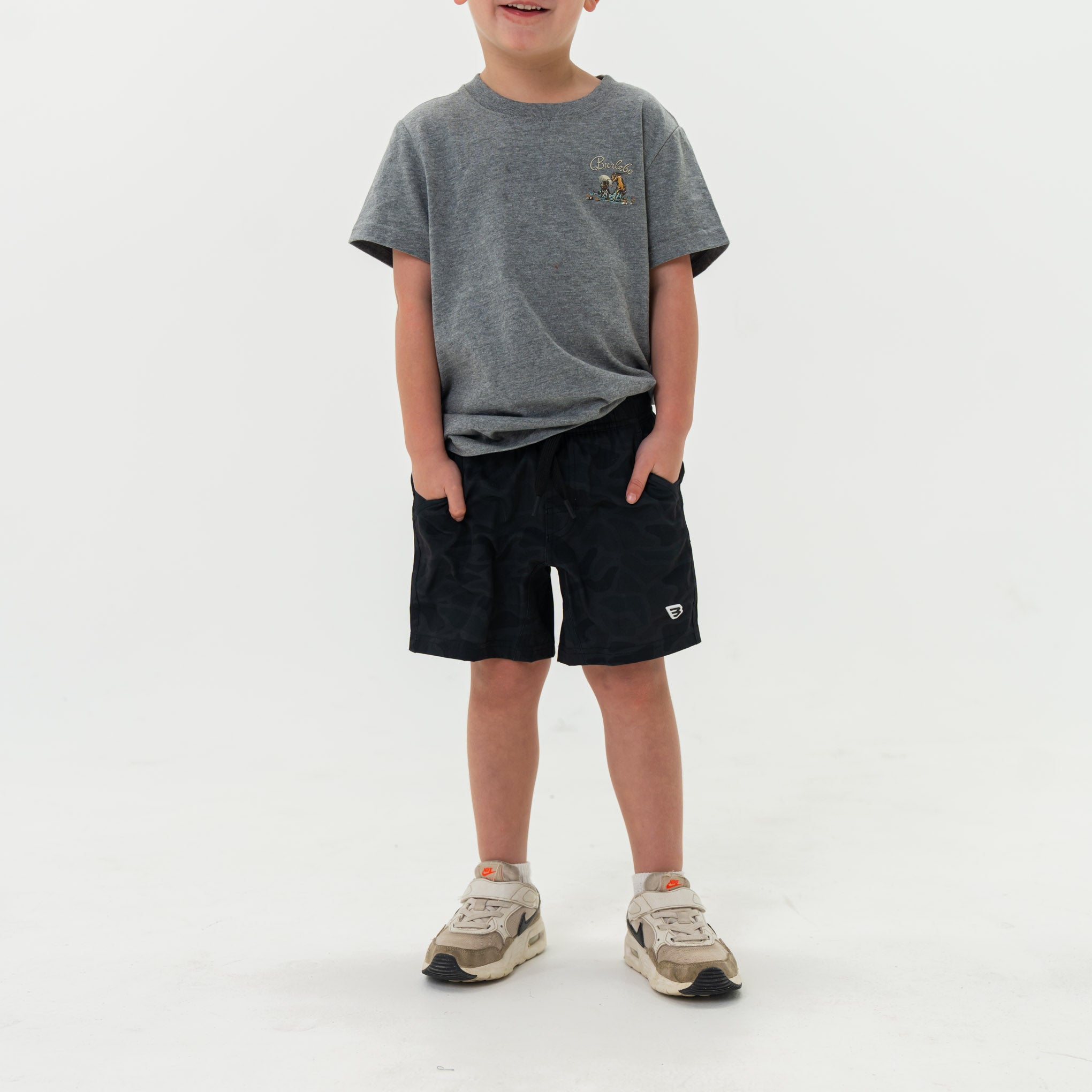 Youth Athletic Short - Black Camo – BURLEBO