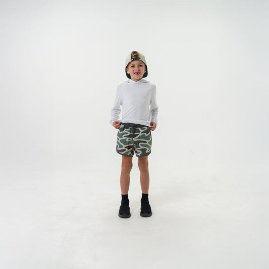 Youth Swim Trunk - Jumbo Retro Duck Camo