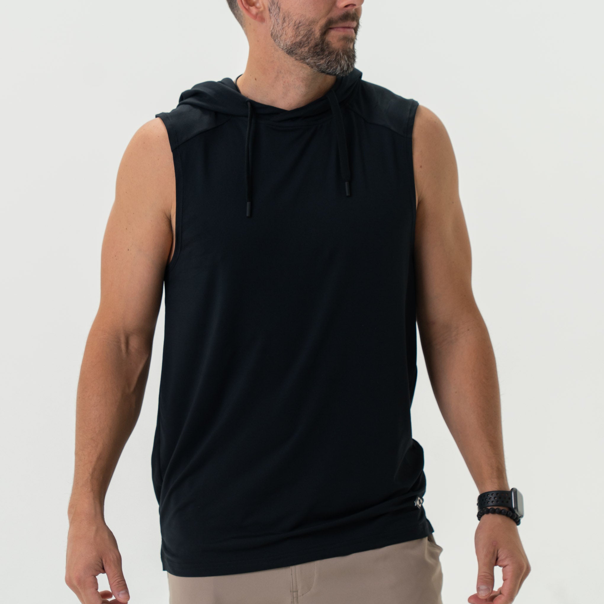 Performance Sleeveless Hoodie - Black – BURLEBO