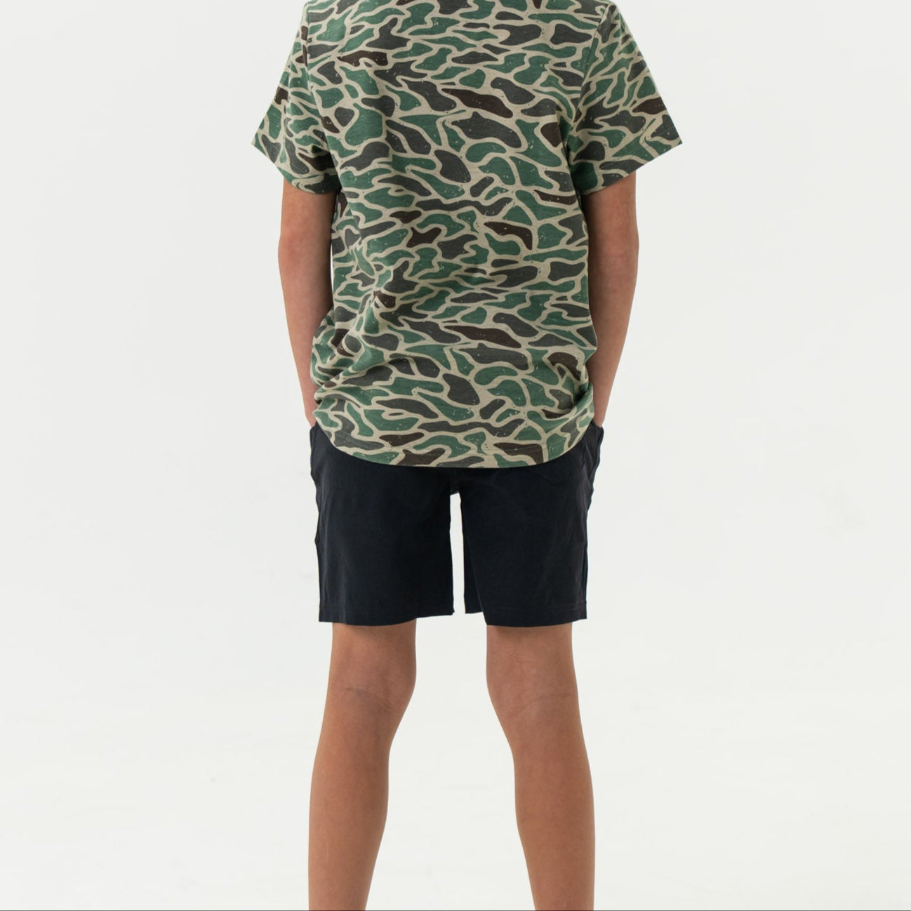 Youth Short - Heather Black - Duck Camo – BURLEBO