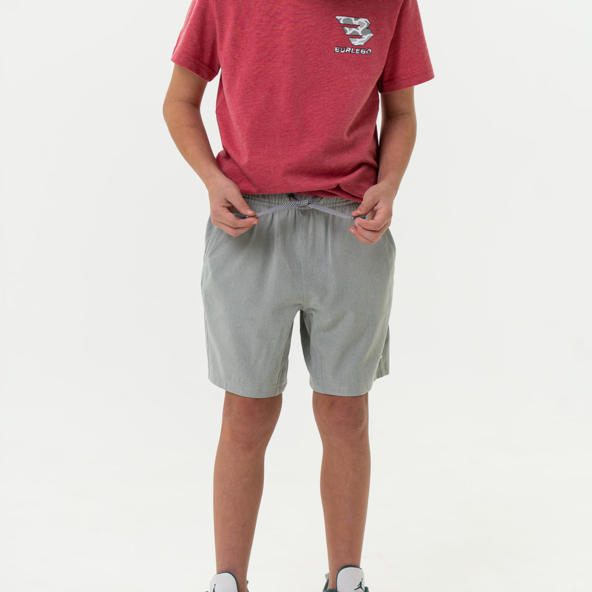 Youth Athletic Short - Light Grey - Grey Aztec