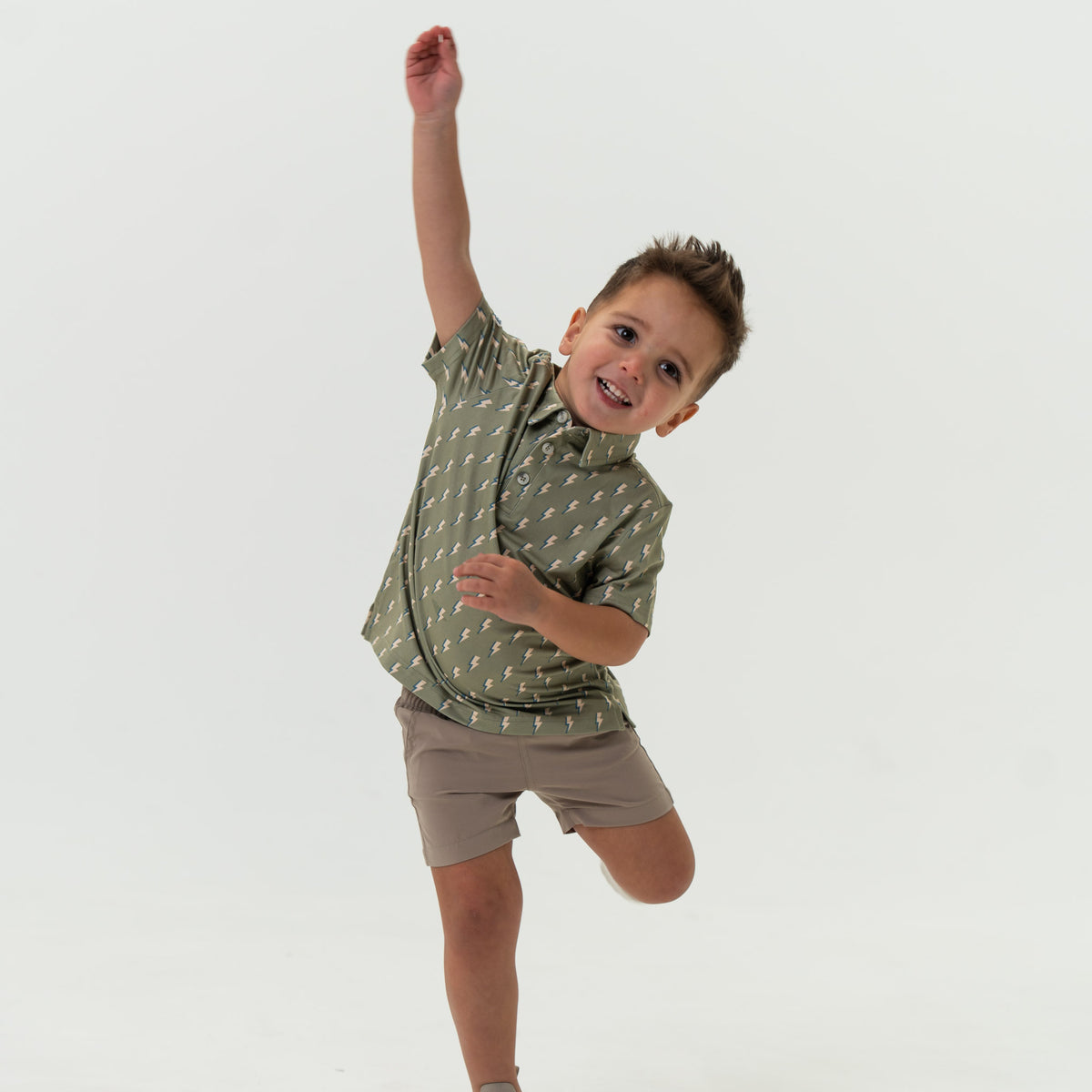 Youth Performance Polo - Sage Lightning