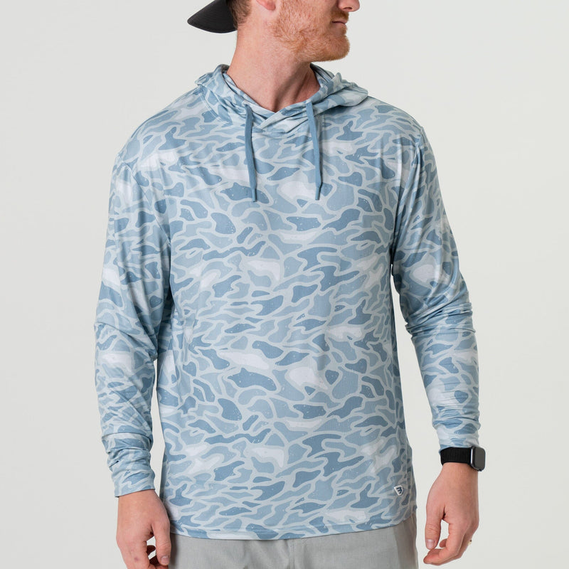 Burlebo Youth Performance Hoodie in Seaside Camo main image 1