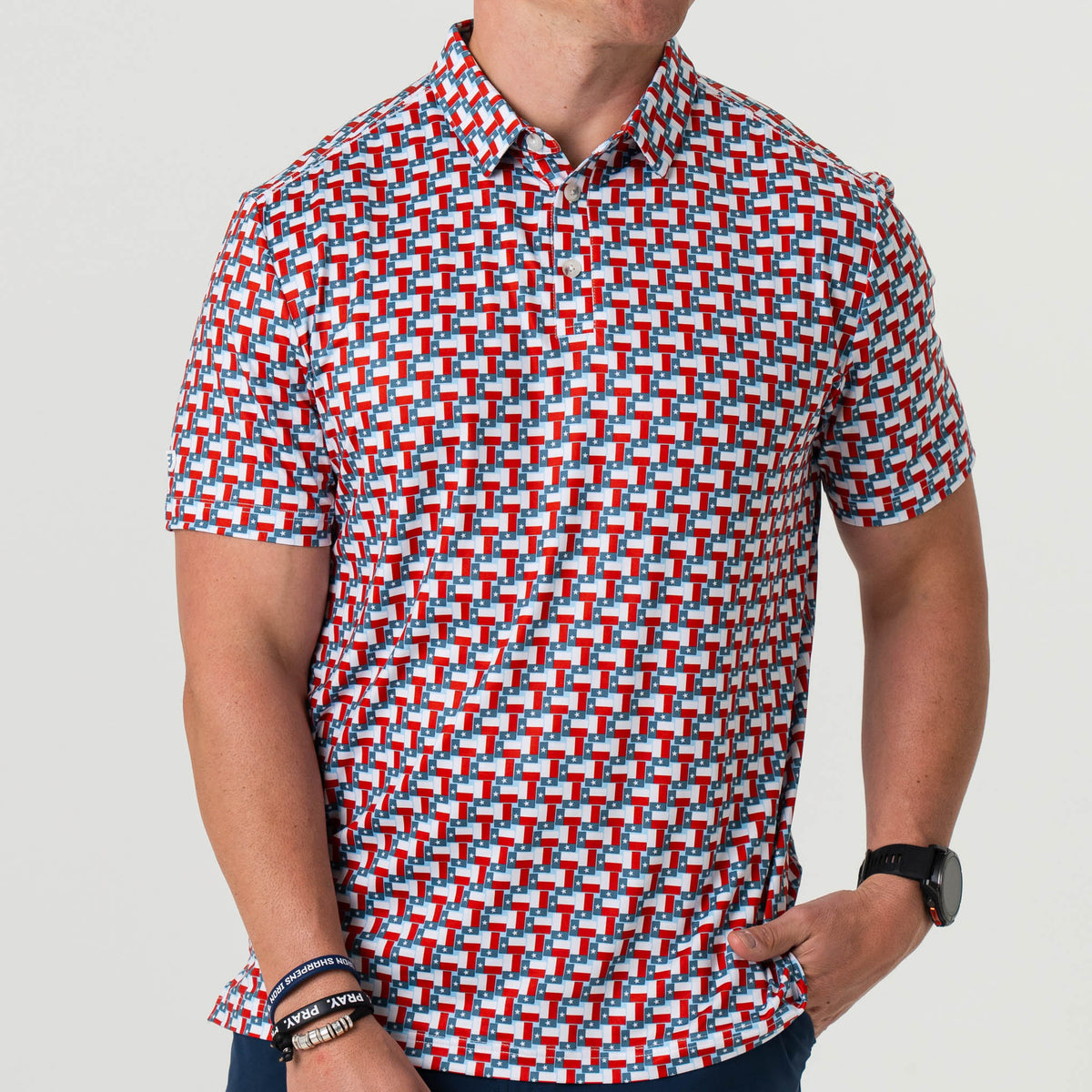 Performance Polo - Texas Flag