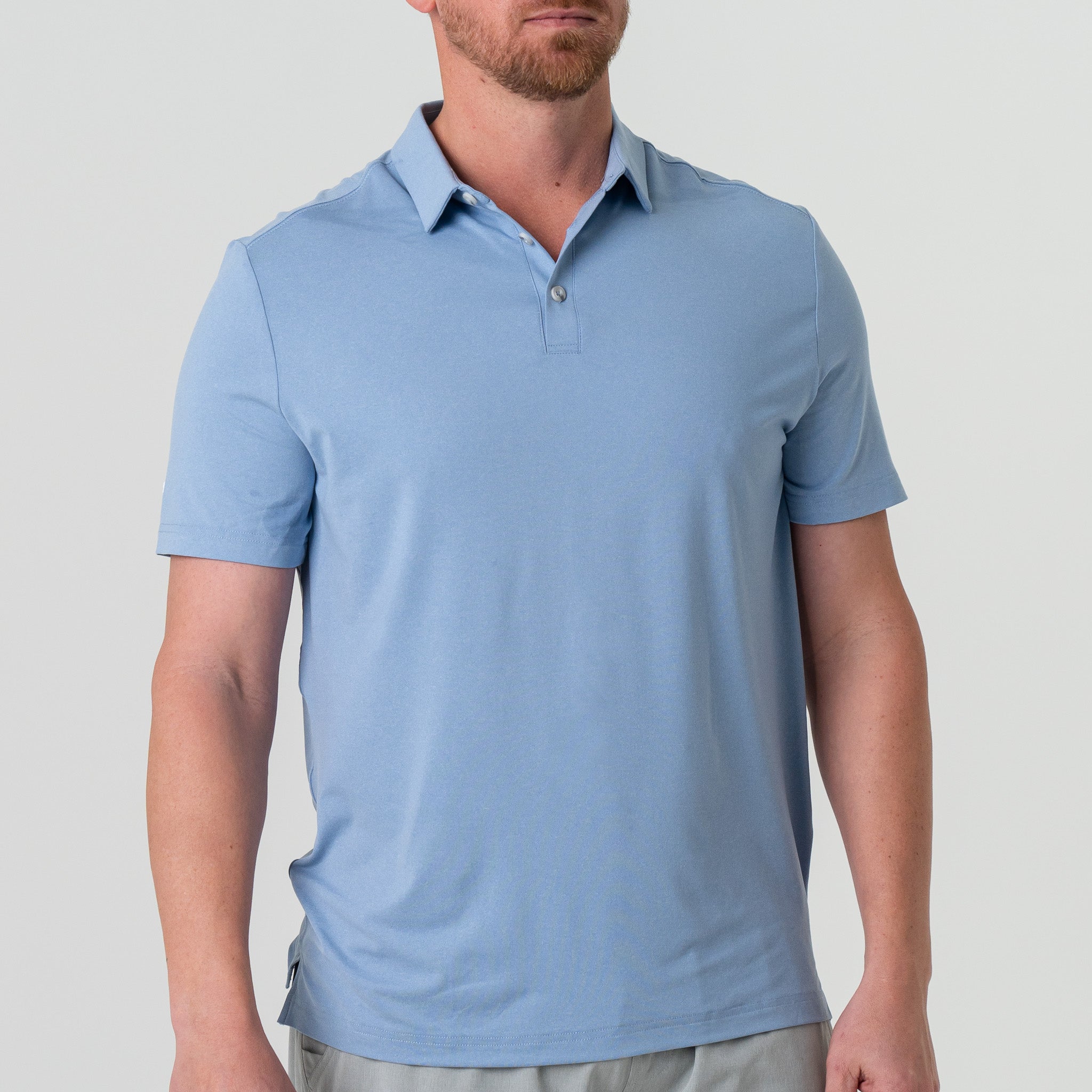 Men's Performance Button Up Polo Shirt - Lido