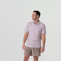 Performance Polo - Texas White & Maroon