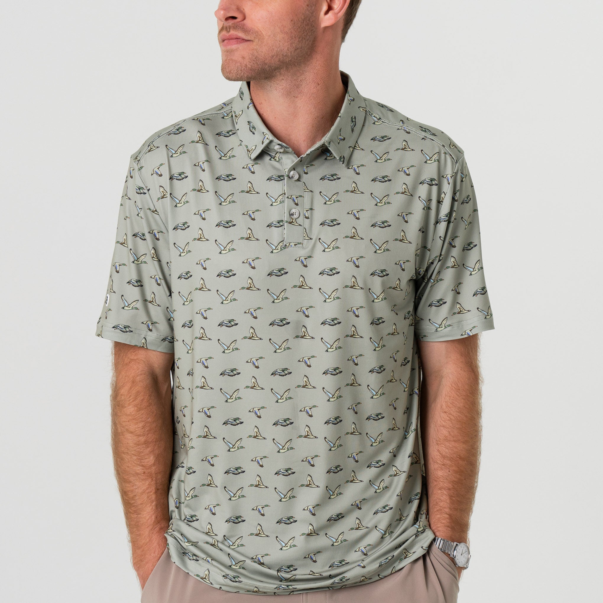 Performance Polo - Flying Ducks - Green – BURLEBO