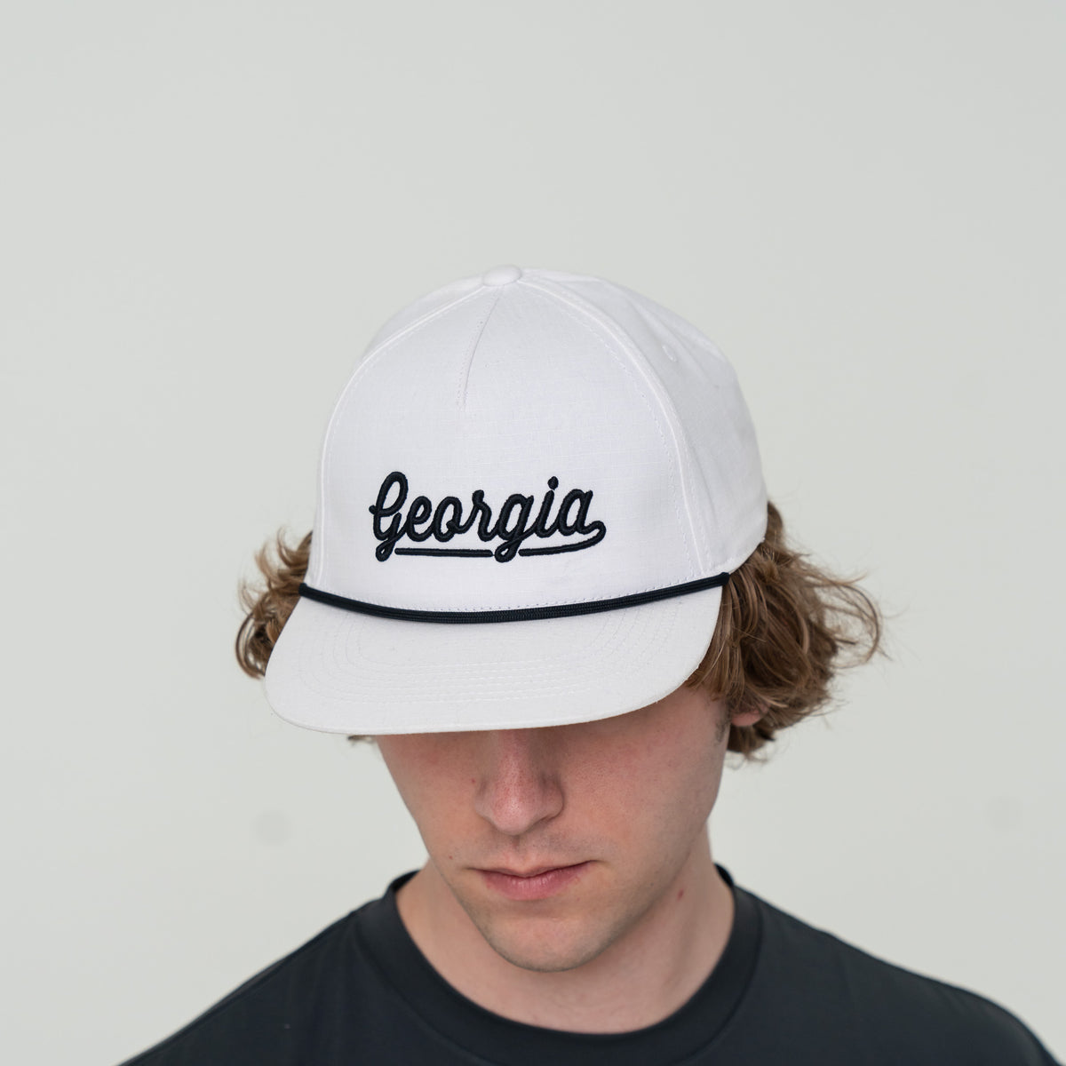 Cap - Georgia Script - White