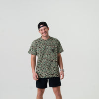 SS - Retro Duck Camo - Burlebo Outdoors Pocket Tee