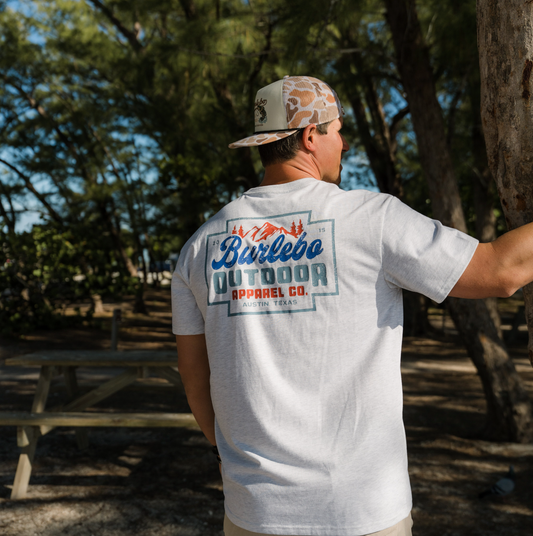 Short Sleeve Tee - Mountain Range - Ash Grey