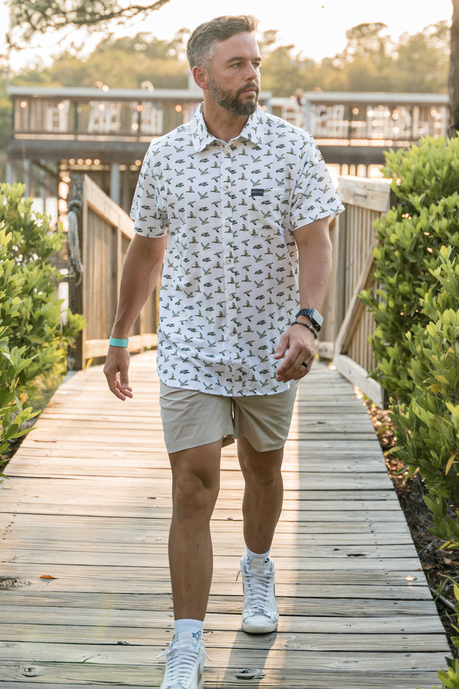 The Burlebo SS Tee in Mallard Camo Dog main image 1