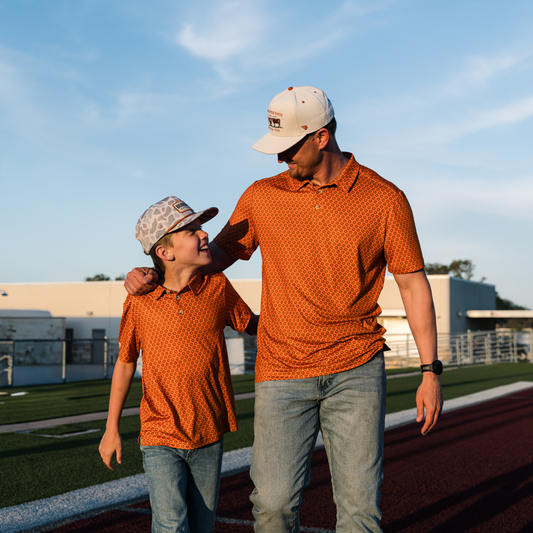 Performance Polo - Vintage Helmets - Orange