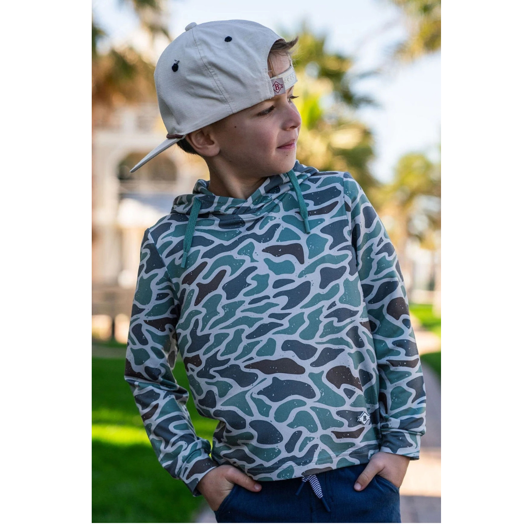 Youth Performance Hoodie - Retro Duck Camo