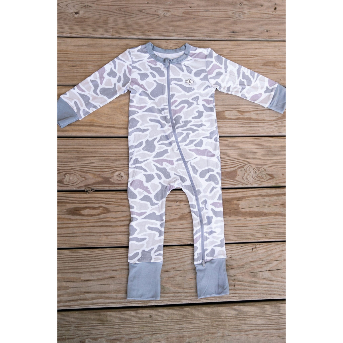 Baby Zip Up - White Camo