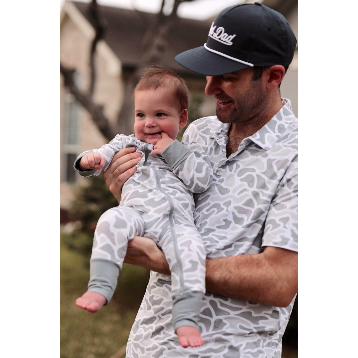 Baby Zip Up - White Camo