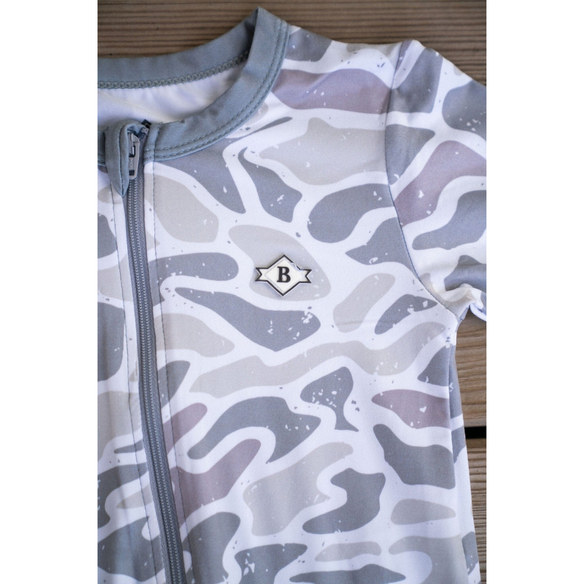 Baby Zip Up - White Camo