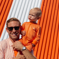 Baby Zip Up - WHATA Logo - Orange