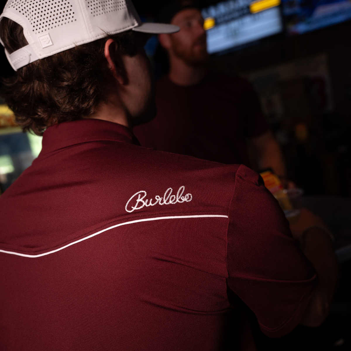 Pearl Snap Performance Polo - Maroon