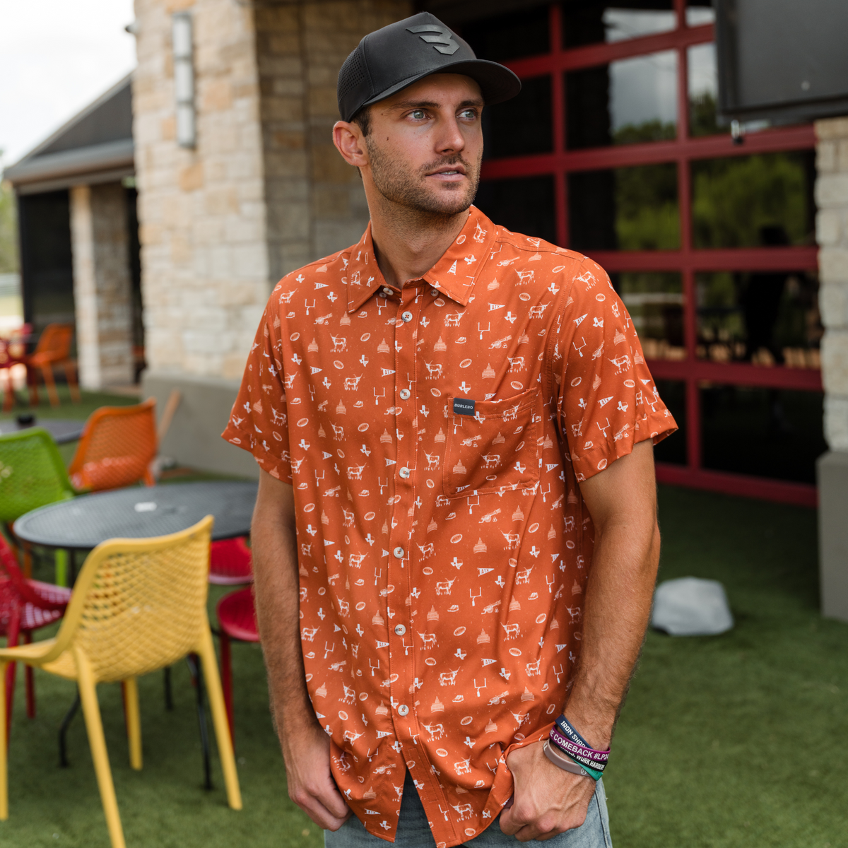 Performance Button Up - Gameday in Austin