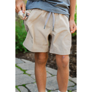 Youth Athletic Short - Heather Khaki - Driftwood Camo Liner