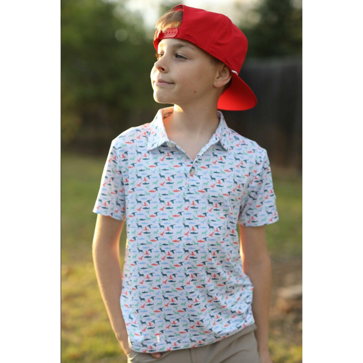 Youth Polo - Driftwood Camo