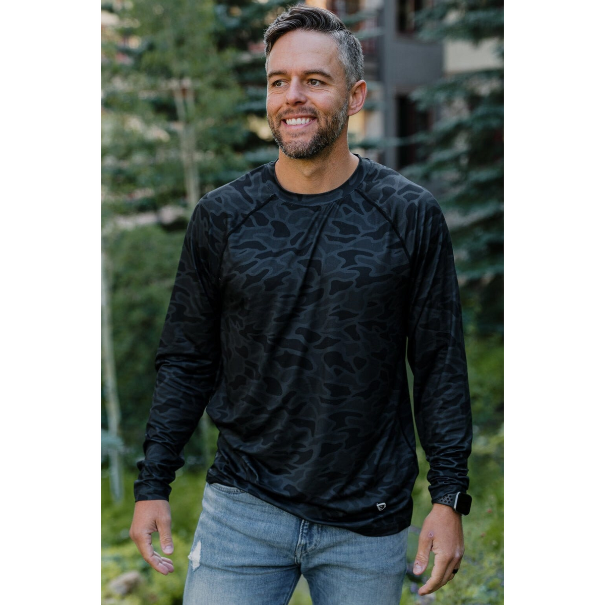 Performance Tee - LS - Black Camo