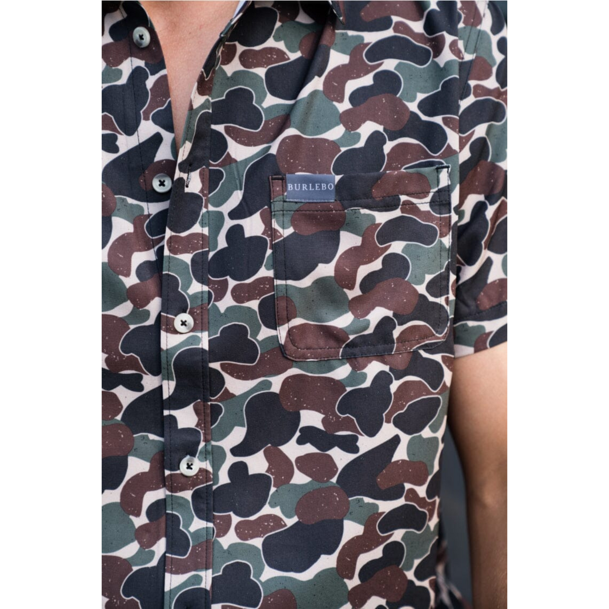 Performance Button Up -  Throwback Camo