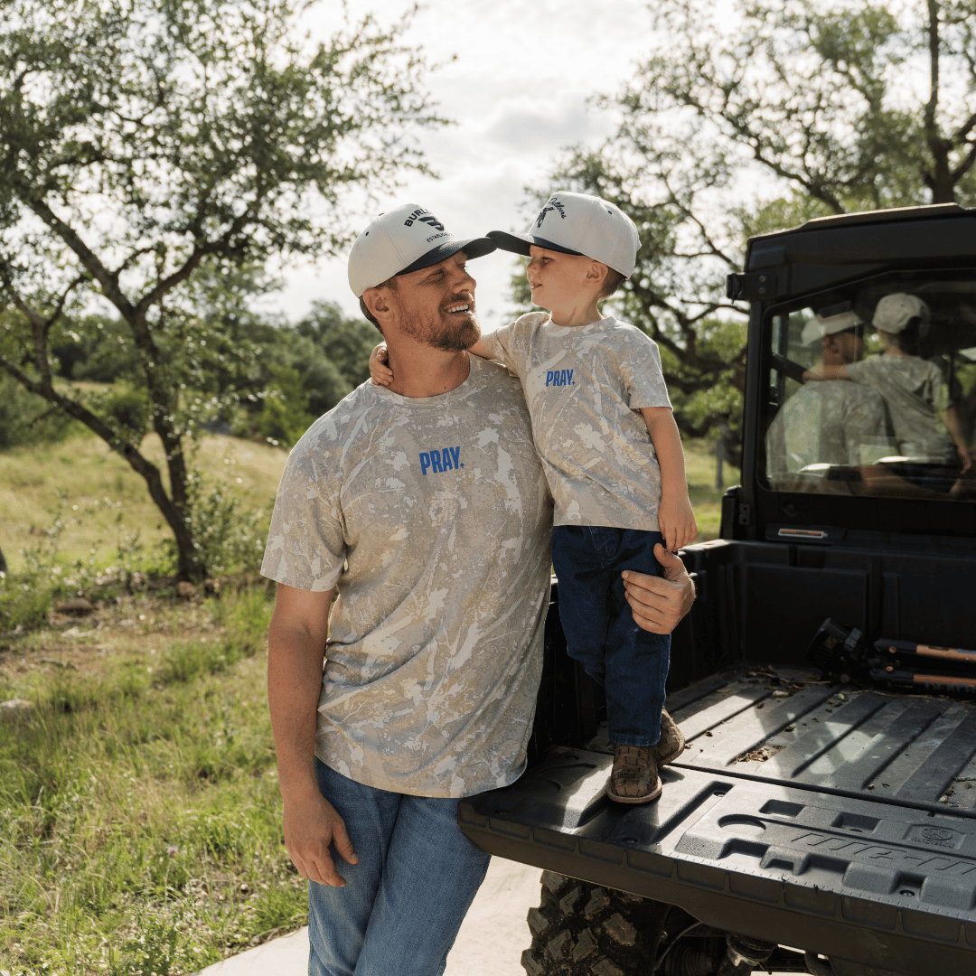 Father and Son Bundle - Vintage Washed Tee - PRAY - Drifter Camo